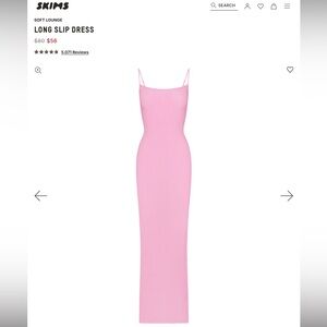 SKIMS Strapless Soft Lounge Dress in Pink